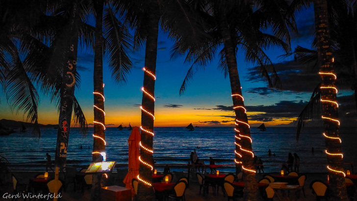 Abendstimmung am Strand von Boracay